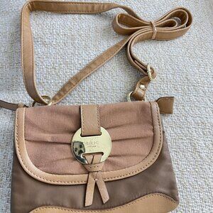 RELIC crossbody bag Brown canvas/ leather bag Women's shoulder bags